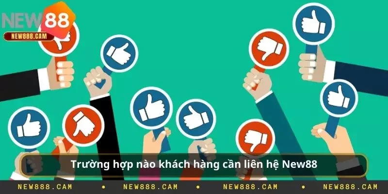 Trường hợp nào khách hàng cần liên hệ New88